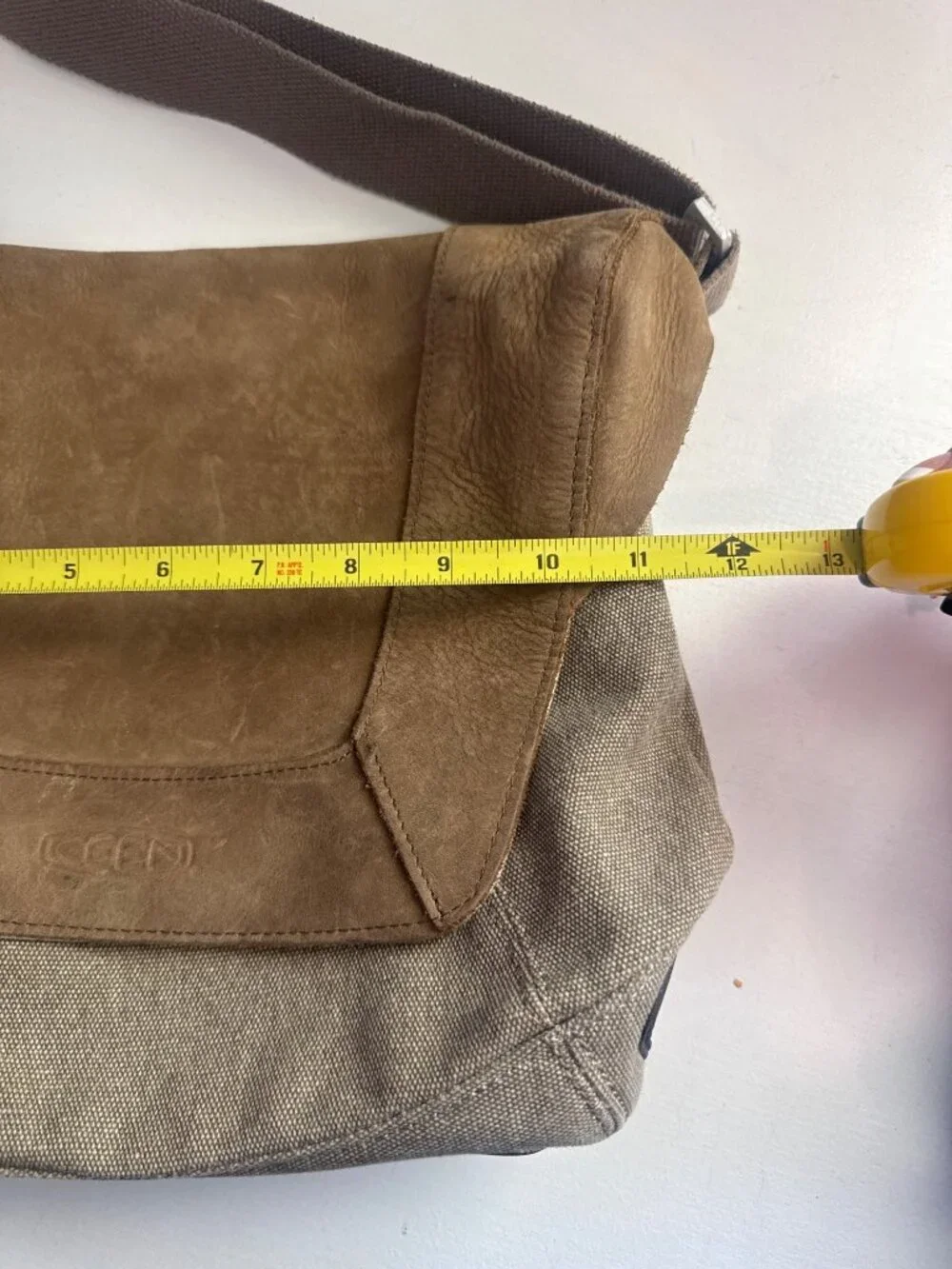 Keen HybridThink Transport Bag Brown Leather/Canvas Messenger Crossbody GorpCore